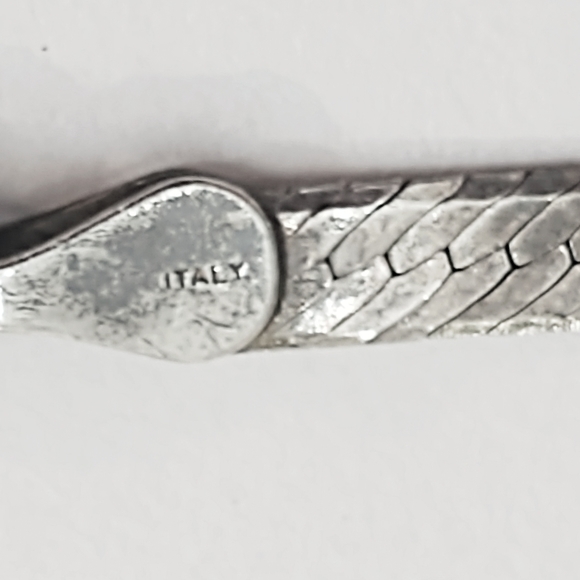 Vintage Unisex 20" Sterling Silver Herringbone Necklace - Picture 4 of 6